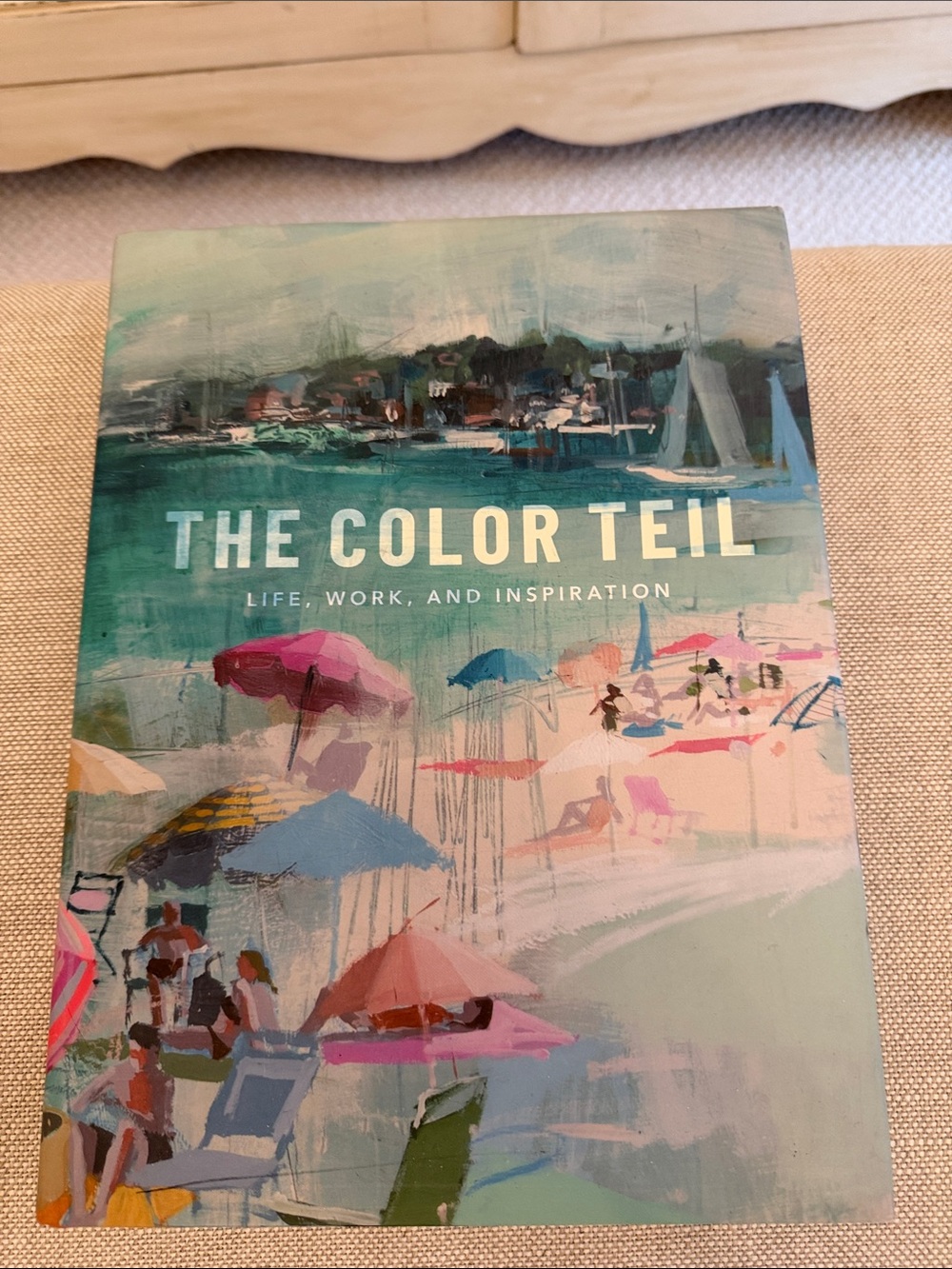 The Color Tell Hardcover Art Book - Teal & Pastel Beach Cover